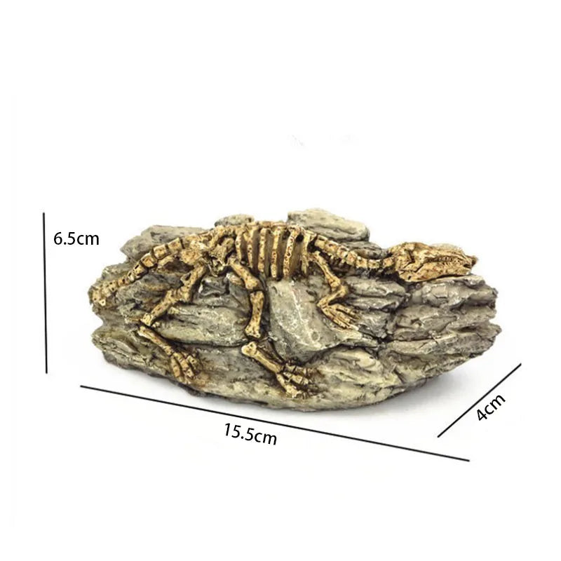 Simulated Resin Fossil Aquarium Decoration Unique Fish Tank Ornament Shrimps Small Fish Reptile Aquarium Shelter Landscape Decor