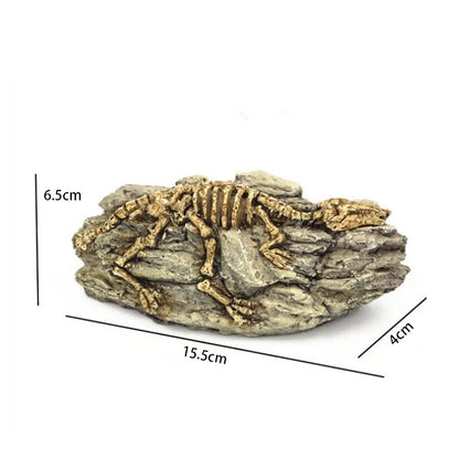 Simulated Resin Fossil Aquarium Decoration Unique Fish Tank Ornament Shrimps Small Fish Reptile Aquarium Shelter Landscape Decor