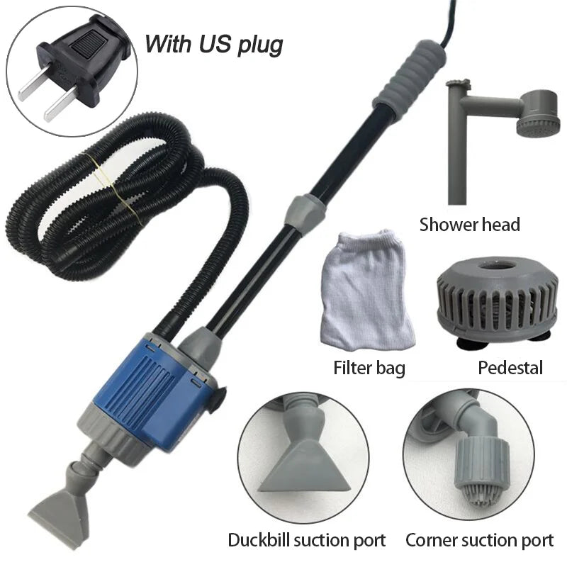 All in One Automatic Aquarium Fish Tank Siphon Pump, Gravel Cleaner, and Vacuum for Effortless Cleaning and Maintenance