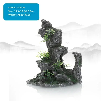 Resin Aquarium Landscape Rockery Decoration Natural Fish Tank Landscaping Ornament Aquariums Accessories