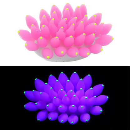 Silicone Artificial Coral Sea Anemone Aquarium Decoration Luminous Coral Flower for Fish Tanks