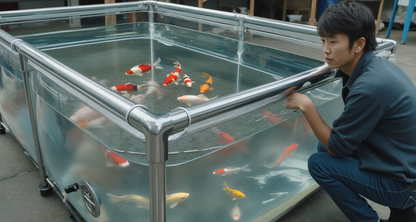 1100 Gallons Capacity Clear Aquaculture Koi Tank