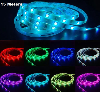 5 to 30M Length Waterproof LED Strip Lights with Bluetooth Control