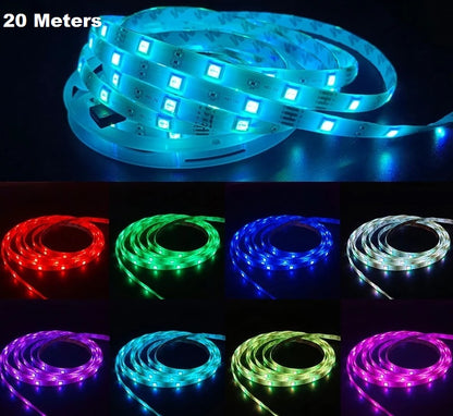 5 to 30M Length Waterproof LED Strip Lights with Bluetooth Control