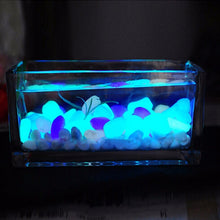 Load image into Gallery viewer, 100pcs Glow in the Dark Pebbles Landscaping Glow Stones for Garden Pond Aquarium
