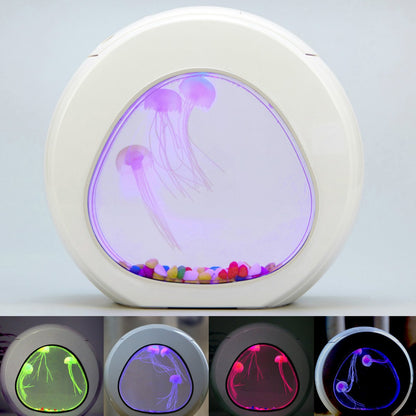 1.5-Gallon Jellyfish Aquarium Kit with Lifelike Decorations, Filter, and Light for Home or Office Décor