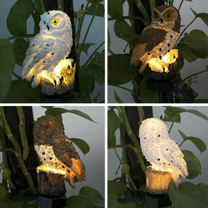 Owl & Parrot Solar LED Garden Lawn Pathway Lights