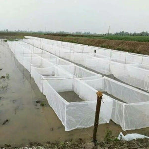 Length 1m Green Family Breeding Net Fish Cages Materials Plastic
