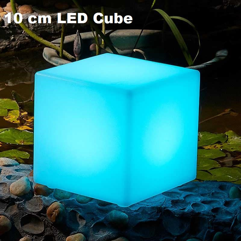 4-10 Inches LED Cube Lights Glow Chairs for Pond, Garden and Patio Decorations