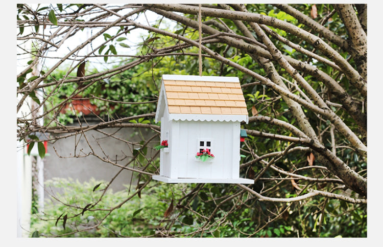 Wooden Birdhouse  Hanging Pole-Mounted Shelter for Birds