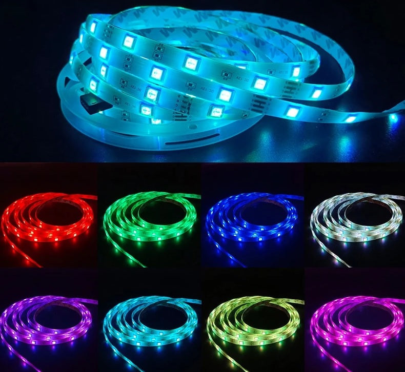 5 to 30M Length Waterproof LED Strip Lights with Bluetooth Control