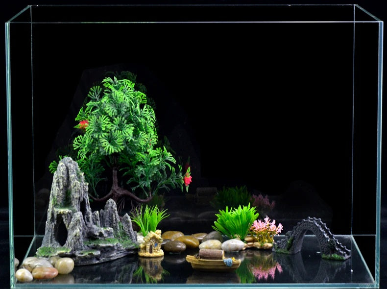  MARMERDO 4pcs Fish Tank Landscaping Ornaments Home