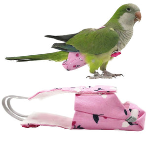 Parrot Cockatiel Birds Pet Cute Pink Diaper Suit Clothes