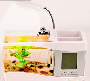 Clock Lamp Functional Fish Tank Aquarium Set