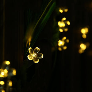 Outdoor LED Solar String Flower Lights for Garden & Pond