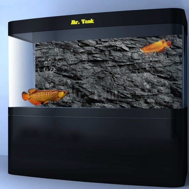 1PC black wall paper 3d Aquarium Background 10 Gallon Fish Tank Background  Fish