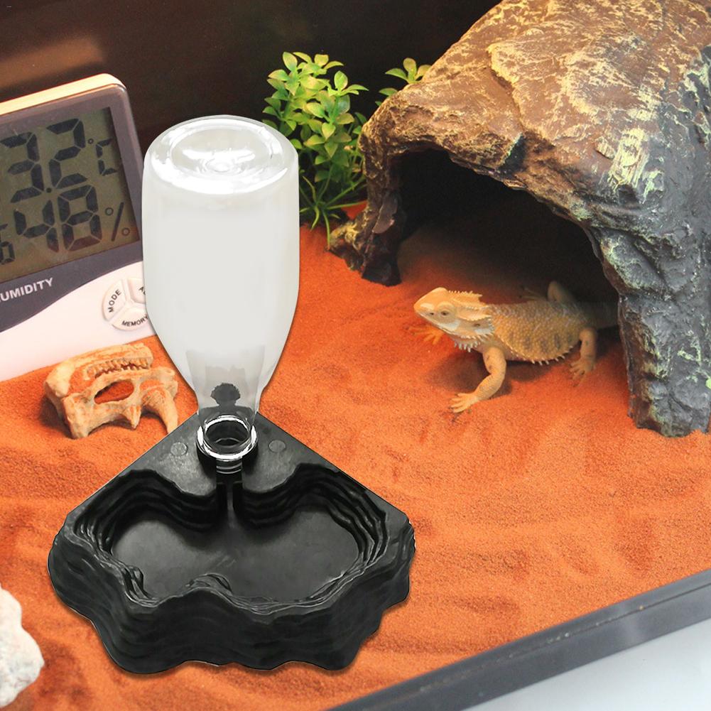 400ml Pet Reptile Feeding Dispenser Bowl Food and Water Feeder for Lizards, Snakes, and Turtles