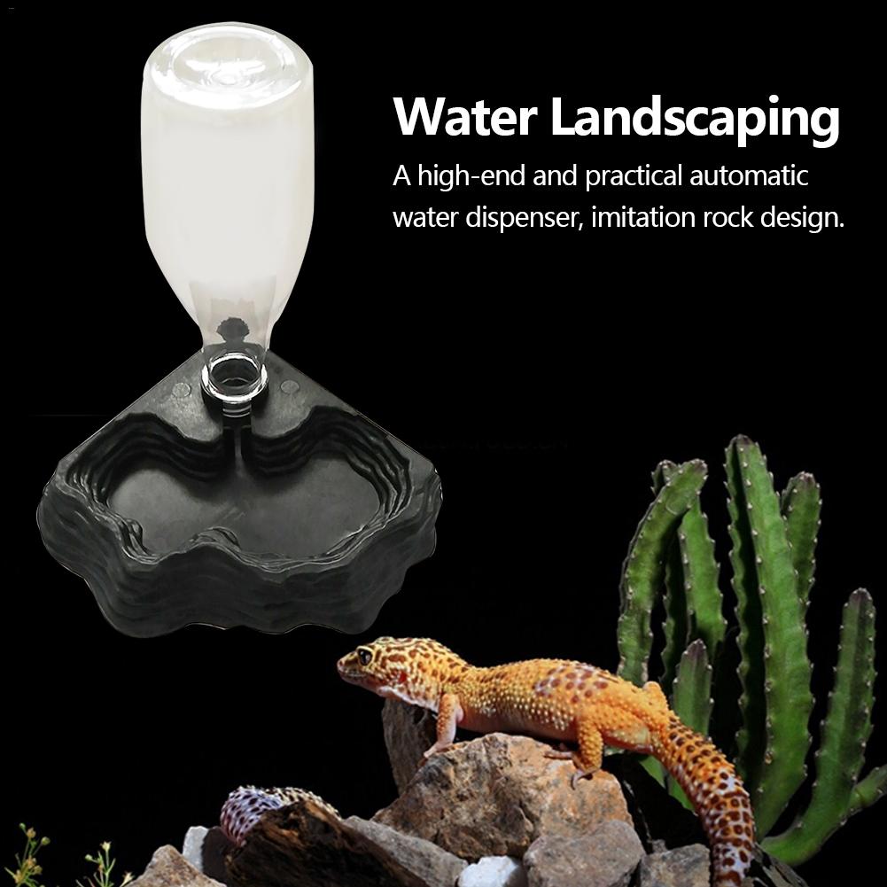 400ml Pet Reptile Feeding Dispenser Bowl Food and Water Feeder for Lizards, Snakes, and Turtles