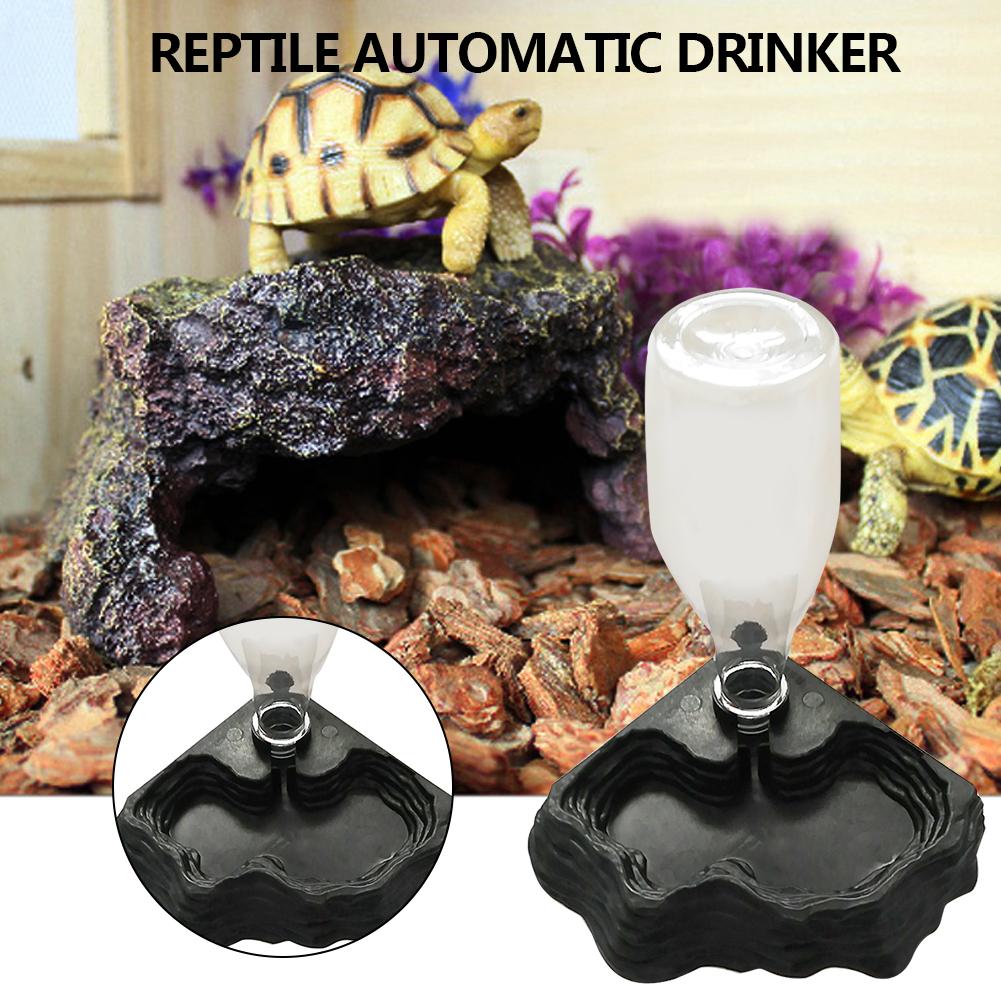 400ml Pet Reptile Feeding Dispenser Bowl Food and Water Feeder for Lizards, Snakes, and Turtles