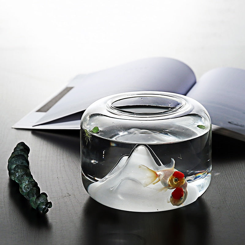 New Unique Mini Fish Bowls Aquarium for Home and Office Decor