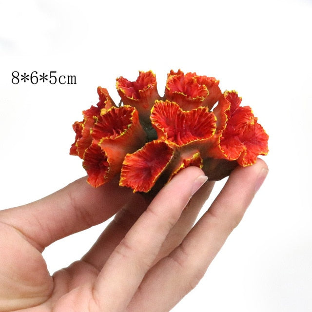 Resin Artificial Aquarium Fish Tank Decoration  Realistic Fox Coral