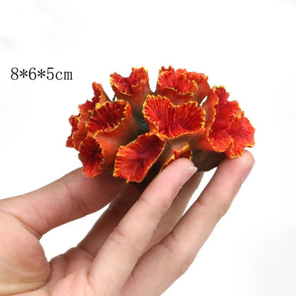 Resin Artificial Aquarium Fish Tank Decoration  Realistic Fox Coral