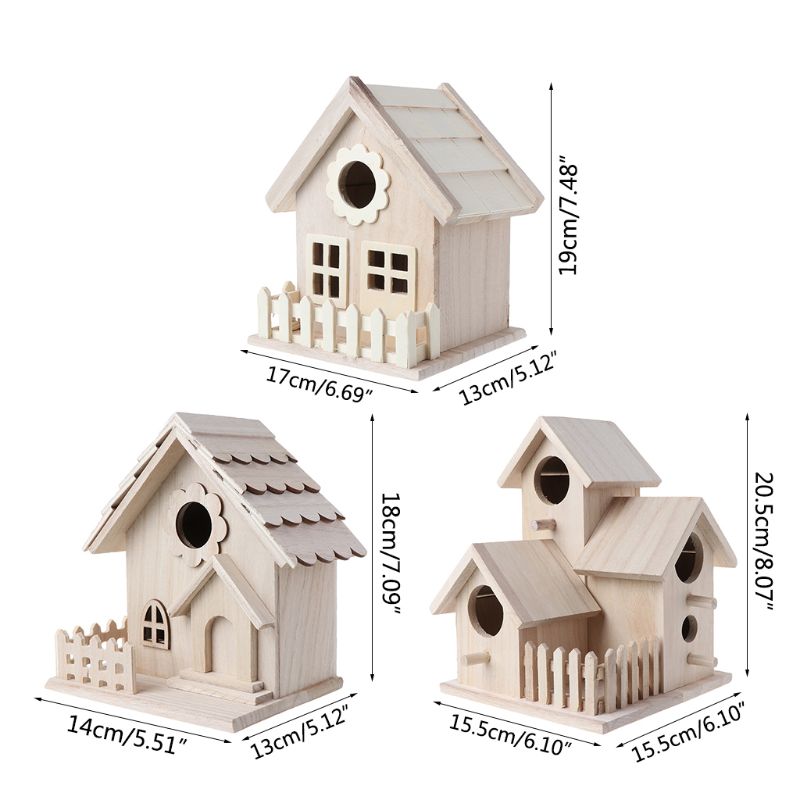 12-15 Inches Wooden Birdhouse Box Cage Nest – Cozy Shelter for Birds