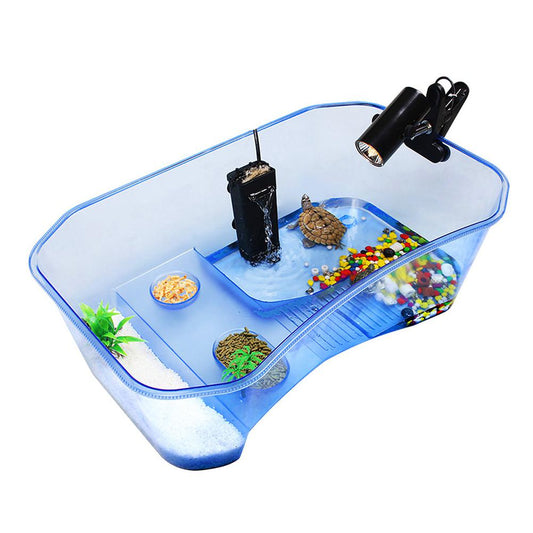 Turtle Aquarium Tank with Basking Platform Perfect Habitat for Turtles and Tortoises