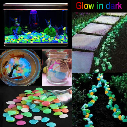 Glow in the Dark Pebbles for Garden, Pond, and Aquarium