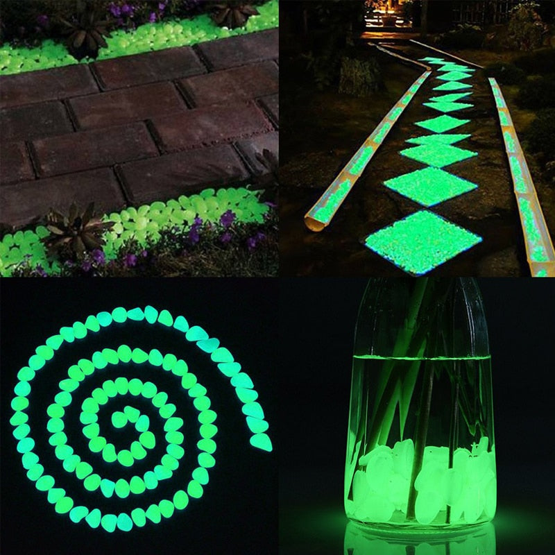 Glow in the Dark Pebbles for Garden, Pond, and Aquarium