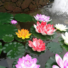 Load image into Gallery viewer, 5pcs Floating Lotus Artificial Pond Garden Decorations
