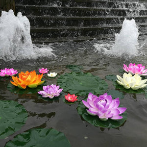 10pcs Floating Lotus Artificial Pond Garden Decorations