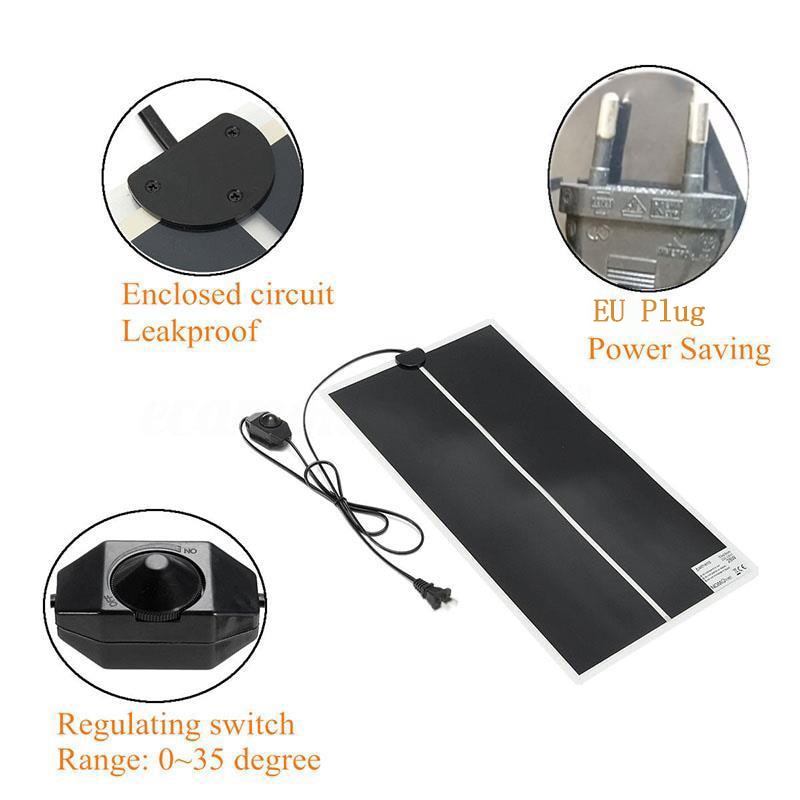 Adjustable Reptile Heating Pad with Thermostat,  TemperatureControlled Mat for Snakes, Lizards, and Turtles