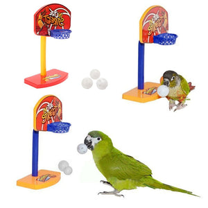 Parrot Cockatiel Parakeet Lovebirds Pet Bird Hoop Basketball Training Toy