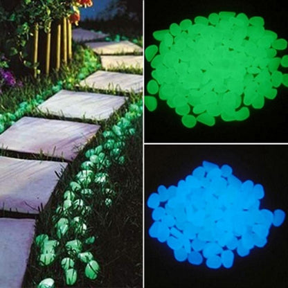 Glow in the Dark Pebbles for Garden, Pond, and Aquarium