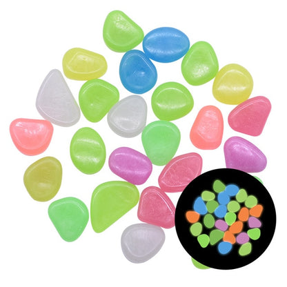 Glow in the Dark Pebbles for Garden, Pond, and Aquarium