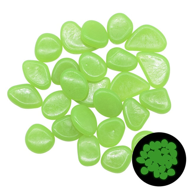 Glow in the Dark Pebbles for Garden, Pond, and Aquarium