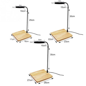 Wood Board Stand For Aquarium Fish Tank With LED Bug Light