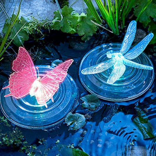 Floating Solar Pond Pool Lights Butterfly and Dragonfly