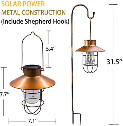 Solar Powered Hanging Lantern Light for Outdoor Pathways