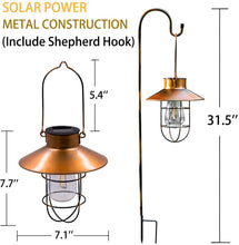 Load image into Gallery viewer, Solar Powered Lantern Hanging Light for Outdoor and Pathway
