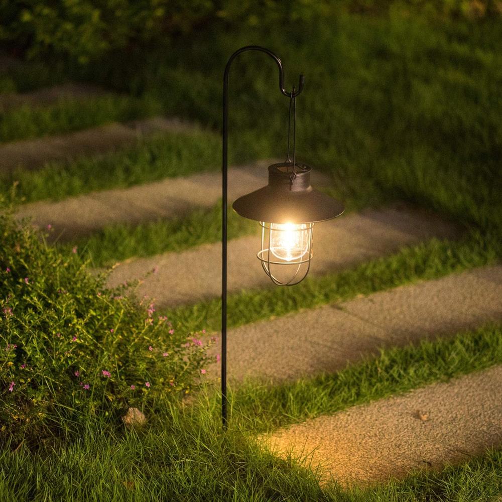 Solar Powered Hanging Lantern Light for Outdoor Pathways