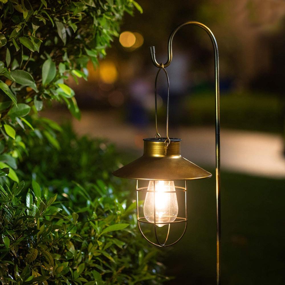 Solar Powered Hanging Lantern Light for Outdoor Pathways