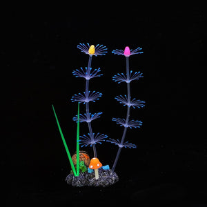 Artificial Bioluminescent Glow in the Dark Plants Aquarium Decorations