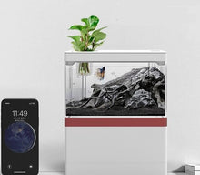 Load image into Gallery viewer, Aquaponics Desktop Betta Fish Tank Mini Aquarium with USB Port Charging Station

