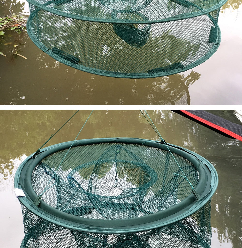 Fishing Trap Net, Fishing Net, Portable 6/12 Holes For Catching Crab Shrimp  Catching Smelt Minnows 