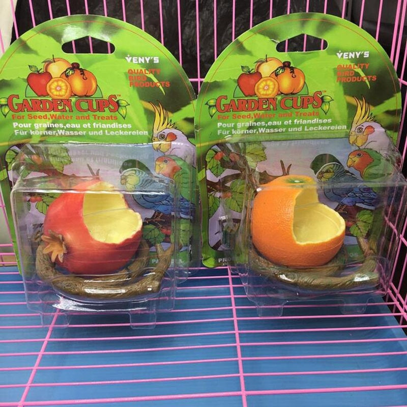 Parrot Fruit Shape Feeder  Fun and Colorful Feeding Container