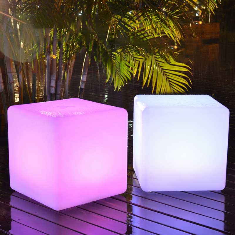 4-10 Inches LED Cube Lights Glow Chairs for Pond, Garden and Patio Decorations