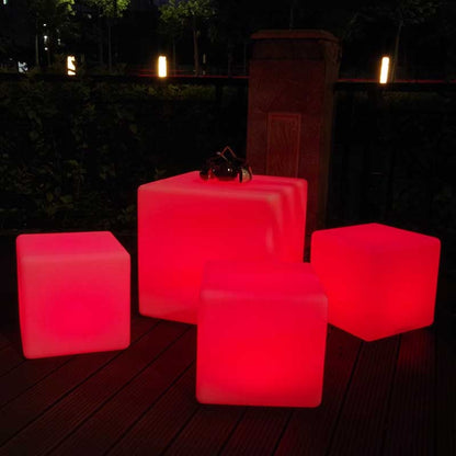 4-10 Inches LED Cube Lights Glow Chairs for Pond, Garden and Patio Decorations