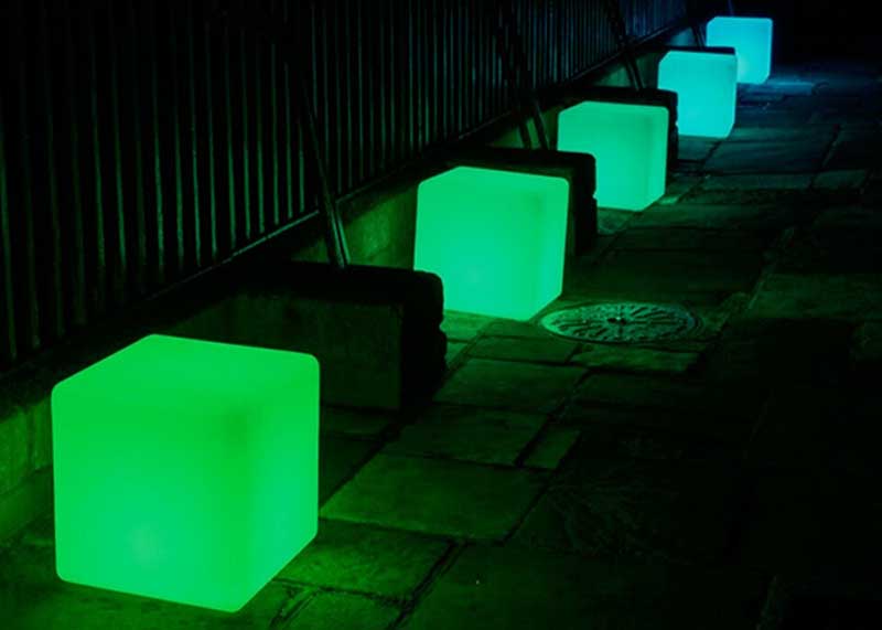 4-10 Inches LED Cube Lights Glow Chairs for Pond, Garden and Patio Decorations